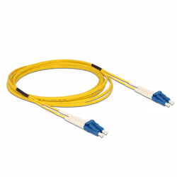 DeLOCK 3m LC-LC câble de fibre optique OS2 Jaune