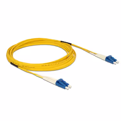 DeLOCK 5m LC-LC câble de fibre optique OS2 Jaune