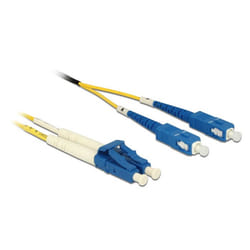 DeLOCK 1m LC-SC câble de fibre optique OS2 Jaune