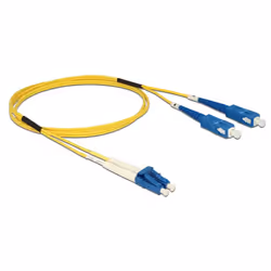 DeLOCK 1m LC-SC câble de fibre optique OS2 Jaune