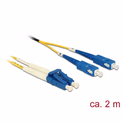 DeLOCK 84610 câble de fibre optique 2 m LC SC OS2 Jaune