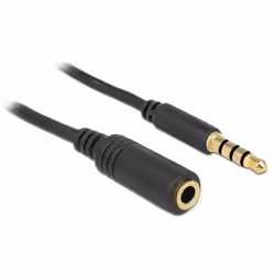 DeLOCK 84668, 3,5mm, Mâle, 3,5mm, Femelle, 3 m, Noir