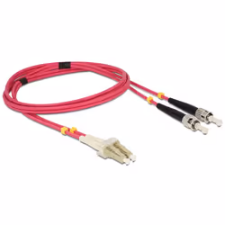 DeLOCK LC - ST, 1m câble de fibre optique Violet
