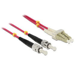 DeLOCK LC - ST, 3m câble de fibre optique Violet