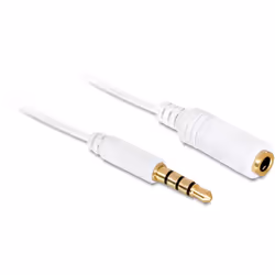 DeLOCK 84717, 3,5mm, Mâle, 3,5mm, Femelle, 0,5 m, Blanc