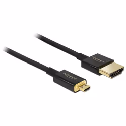 DeLOCK HDMI-A/HDMI Micro-D, 4.5 m, 4,5 m, HDMI Type A (Standard), HDMI Type D (Micro), 3840 x 2160 pixels, Compatibilité 3D,  ...