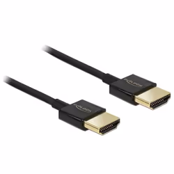 DeLOCK HDMI/HDMI, 0.5 m, 0,5 m, HDMI Type A (Standard), HDMI Type A (Standard), 3840 x 2160 pixels, Compatibilité 3D, Noir