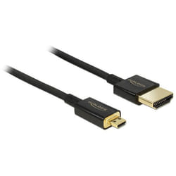 DeLOCK HDMI-A/HDMI Micro-D, 0.5 m câble HDMI 0,5 m HDMI Type A (Standard) HDMI Type D (Micro) Noir