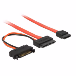 DeLOCK 0.3m SATA, SATA I, Femelle/Femelle, Rouge, Sac en polyéthylène