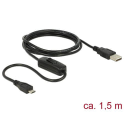 DeLOCK 84803 câble USB 1,5 m USB 2.0 USB A Micro-USB B Noir