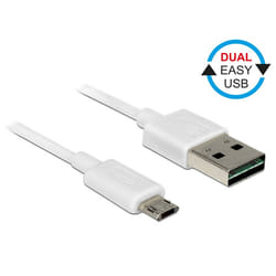 DeLOCK 84805 câble USB 0,2 m USB 2.0 USB A Micro-USB B Blanc