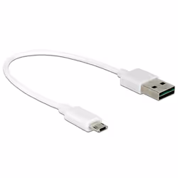 DeLOCK 84805 câble USB 0,2 m USB 2.0 USB A Micro-USB B Blanc