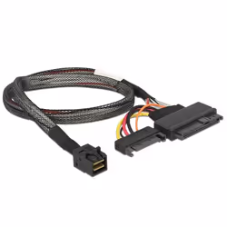 DeLOCK 84819, Mini SAS, U.2, SATA, PCIe 3.0, 0,5 m, Sac en polyéthylène