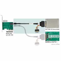 DeLOCK 0.75m, SFF-8643/U.2 SFF-8639+SATA 0,75 m Noir