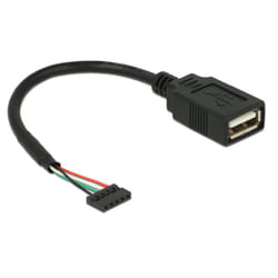 DeLOCK 84831 câble USB 0,15 m USB 2.0 USB A Noir
