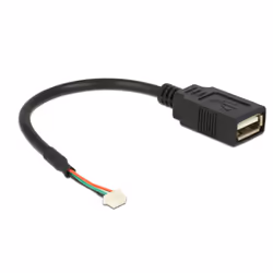 DeLOCK 84834, 0,15 m, USB A, USB 2.0, Femelle/Femelle, 480 Mbit/s, Noir