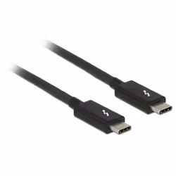 DeLOCK 84845, Mâle, Mâle, 1 m, Noir, Or, 20 Gbit/s