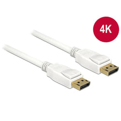 DeLOCK 1m, 2xDisplayPort DisplayPort Blanc
