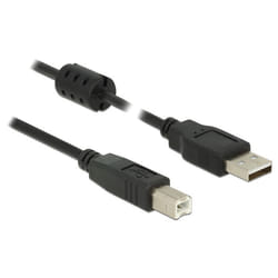 DeLOCK 1m, USB 2.0-A/USB 2.0-B câble USB USB A USB B Noir