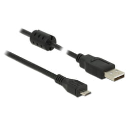 DeLOCK 5m, USB 2.0-A/USB 2.0 Micro-B câble USB USB A Micro-USB B Noir