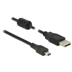 DeLOCK 1.5m, USB 2.0-A/USB 2.0 Mini-B câble USB 1,5 m USB A Mini-USB B Noir