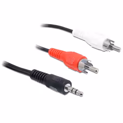 DeLOCK 84942, 3,5mm, Mâle, 2 x RCA, Mâle, 3 m, Noir, Rouge, Blanc