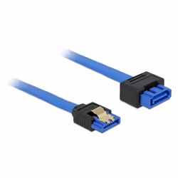 DeLOCK 84971, 0,2 m, SATA III, SATA 7-pin, SATA 22-pin + Molex (4-pin), Mâle/Femelle, Noir, Bleu