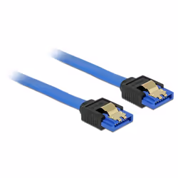 DeLOCK 84981, 1 m, SATA III, SATA 7-pin, SATA 7-pin, Mâle/Mâle, Noir, Bleu