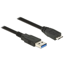 DeLOCK 85072 câble USB 1 m USB 3.2 Gen 1 (3.1 Gen 1) USB A Micro-USB B Noir