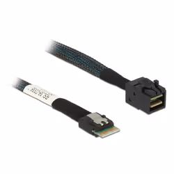 DeLOCK 85081, 0,5 m, Slim SAS SFF-8654 4i, Mini SAS HD SFF-8643, Mâle/Mâle, 12 Gbit/s, Sac en polyéthylène
