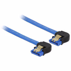 DeLOCK 85096, 0,3 m, SATA III, SATA 7-pin, SATA 7-pin, Mâle/Mâle, Noir, Bleu