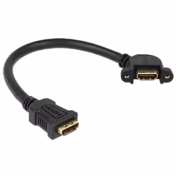 DeLOCK 0.25m 2xHDMI, 0,25 m, HDMI Type A (Standard), HDMI Type A (Standard), Noir