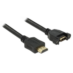 DeLOCK 1m 2xHDMI câble HDMI HDMI Type A (Standard) Noir