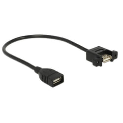 DeLOCK 0.25m 2xUSB2.0-A câble USB 0,25 m USB 2.0 USB A Noir