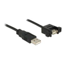 DeLOCK 1m 2xUSB2.0-A câble USB USB 2.0 USB A Noir