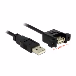 DeLOCK 1m 2xUSB2.0-A câble USB USB 2.0 USB A Noir