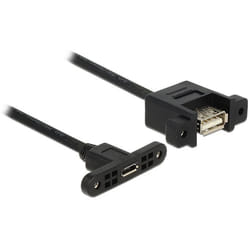 DeLOCK USB 2.0 Micro-B/A, 0.25m câble USB 0,25 m Micro-USB B USB A Noir