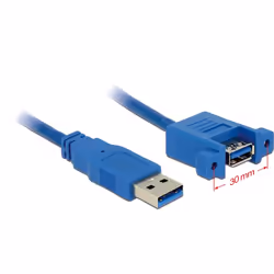DeLOCK USB 3.0 A, 1m câble USB USB 3.2 Gen 1 (3.1 Gen 1) USB A Bleu