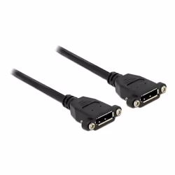 DeLOCK 0.5m F-F, DisplayPort, DisplayPort, Femelle, Femelle, 1920 x 1080 pixels, Noir