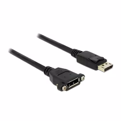DeLOCK 1m M-F, 1 m, DisplayPort, DisplayPort, Mâle, Femelle, 3840 x 2160 pixels