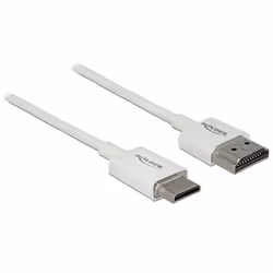 DeLOCK 85143, 1,5 m, HDMI Type A (Standard), HDMI Type C (Mini), 3840 x 2160 pixels, Compatibilité 3D, Blanc