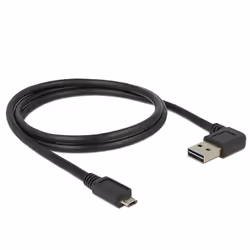 DeLOCK 85165, 1 m, USB A, Micro-USB B, USB 2.0, Noir