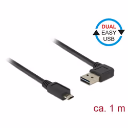 DeLOCK 85165 câble USB 1 m USB 2.0 USB A Micro-USB B Noir