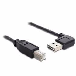 DeLOCK 85167, 0,5 m, USB A, USB B, USB 2.0, Mâle/Mâle, Noir
