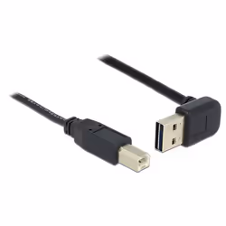 DeLOCK 85183, 0,5 m, USB A, USB B, USB 2.0, Mâle/Mâle, Noir