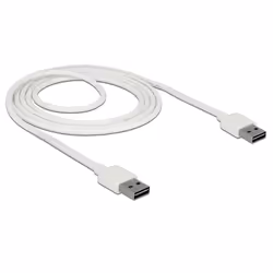 DeLOCK 85194, 2 m, USB A, USB A, USB 2.0, Mâle/Mâle, Blanc