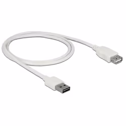 DeLOCK 85199, 1 m, USB A, USB A, USB 2.0, Mâle/Femelle, Blanc