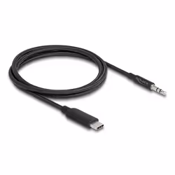 DeLOCK 85208, 3,5mm, Mâle, USB Type-C, Mâle, 1 m, Noir