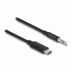 DeLOCK 85208 câble audio 1 m 3,5mm USB Type-C Noir