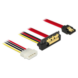 DeLOCK 85231 câble SATA 0,3 m SATA 7-pin + Molex (4-pin) SATA 22-pin Noir